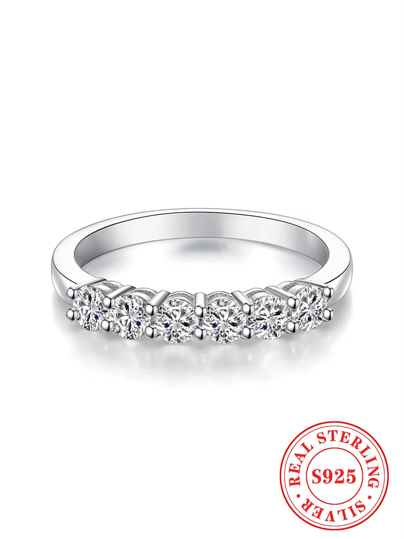 925 Sterling Silver Fashion Rhinestone Decorated Ring, Simple Jewelry for Women, Casual Jewelry for Party, Daily Clothing Decor, Trendy All-match & Ex