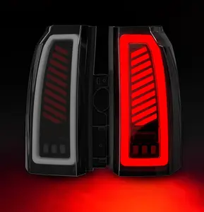 OKSIWA Full LED Tail Lights Compatible with 2015-2020 GMC Yukon/Yukon XL (submodel: Denali, SLE, SLT) Starting Animated Rear Light Assembly,Dynamic Turn Signal,Brake Light,Reverse Light Smoked