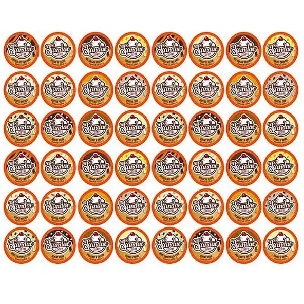 Two Rivers Coffee Sundae Ice Cream Assorted Flavored Coffee Pods Variety 48-Pack Two Rivers Coffee Sundae Ice Cream Assorted Flavored Coffee Pods Variety 48-Pack
