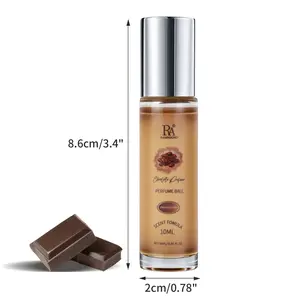 Chocolate Eau De Parfum Rollerball 10ml Long-Lasting Unisex Scent Rich Chocolate & Coffee TravelSize Warm Sweet & Amber