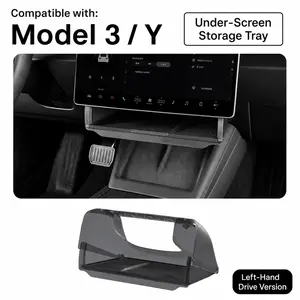 Hidden Behind Screen Storage Tray for Tesla Model 3/Y – Sleek Dashboard Organizer, Space-Saving Design