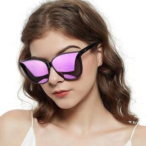 LVIOE Cat Eyes Sunglasses for Women, Polarized Oversized Fashion Vintage Eyewear for Driving Fishing - 99.99% UV Protection