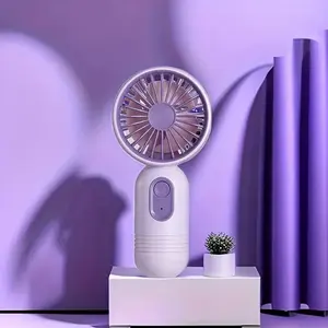 Mini Portable Handheld Fan, 3 Speed USB Charging, High-Speed Personal Cooling Fan, Wearable Plastic Design, Button Control, Indoor Outdoor Use, USB Rechargeable Fan