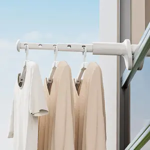 Travel Drying Rack for Clothes Portable Hanging Rack Over The Door with Retractable Rod Mini Size for Cruise RV Dorm Apartment Hotel Laundry