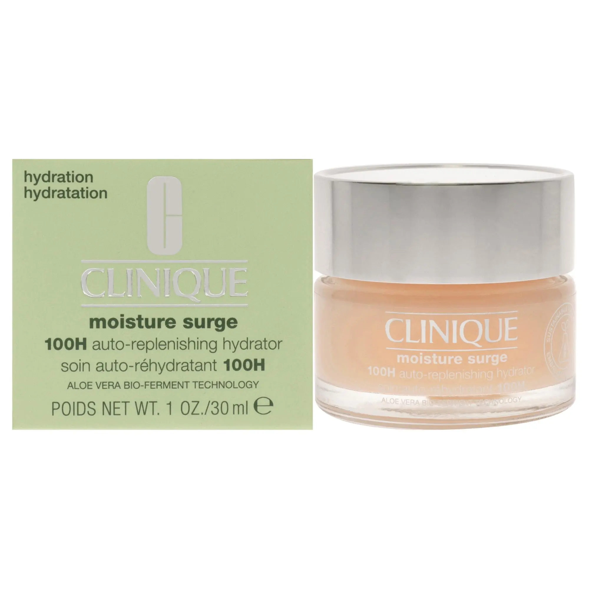 Clinique Moisture Surge 100-Hour Auto-Replenishing Hydrator - Unisex Hydrating Moisturizing Daily Compact 1 fl oz Skin Care