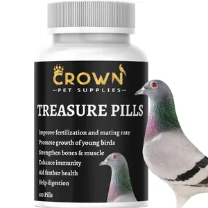 Treasure Pills for Pigeons – Fertility Support, Growth Booster & Immune System Enhancer – Natural Supplement for Racing, Breeding & Young Pigeons – Vitamins for Health & Performance