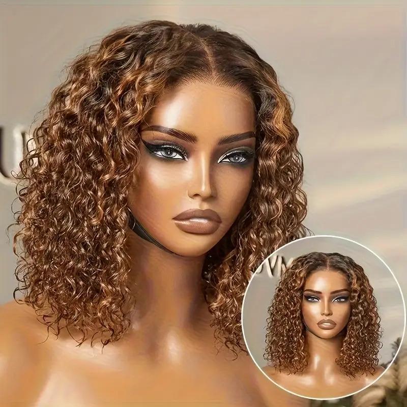Fashion New Human Hair Bundles Highlight Honey Blonde Curly Bob Wig Human Hair 4/ 27 Ombre Highlight Lace Front Wigs Human Hair 13x4 Lace Short Curly Bob Wig Pre Plucked With Baby Hair 180% Density Wigs For Women Fashion New Human Hair Bundles Highlight Honey Blonde Curly Bob Wig Human Hair 4/ 27 Ombre Highlight Lace Front Wigs Human Hair 13x4 Lace Short Curly Bob Wig Pre Plucked With Baby Hair 180% Density Wigs For Women
