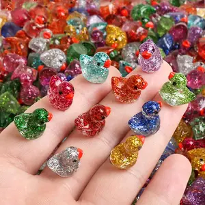 32 Pcs Cute Mini Resin Duck Models, Decorative Accessories, DIY Handmade Crafts, Duck Pendant, Garden Ornaments, Dollhouse Decorations