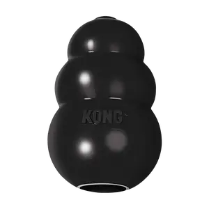 KONG - Extreme Dog Toy - Toughest Durable Natural Rubber, Black - Fun to Chew, Chase and Fetch Enrichment Play