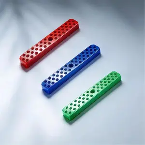 3-Piece Magnetic Drill Bit Holder Set, Hex Drill Bit Organizer for 1/4 Inch Screwdriver Bits, 37-Hole Tool Organizer with Magnetic Base, Blue