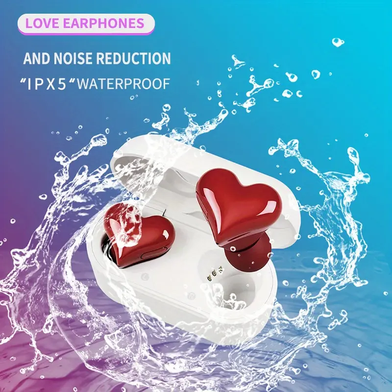 Love at First Listen: Z6 Heart-Shaped Wireless Earphones with Active Noise Reduction