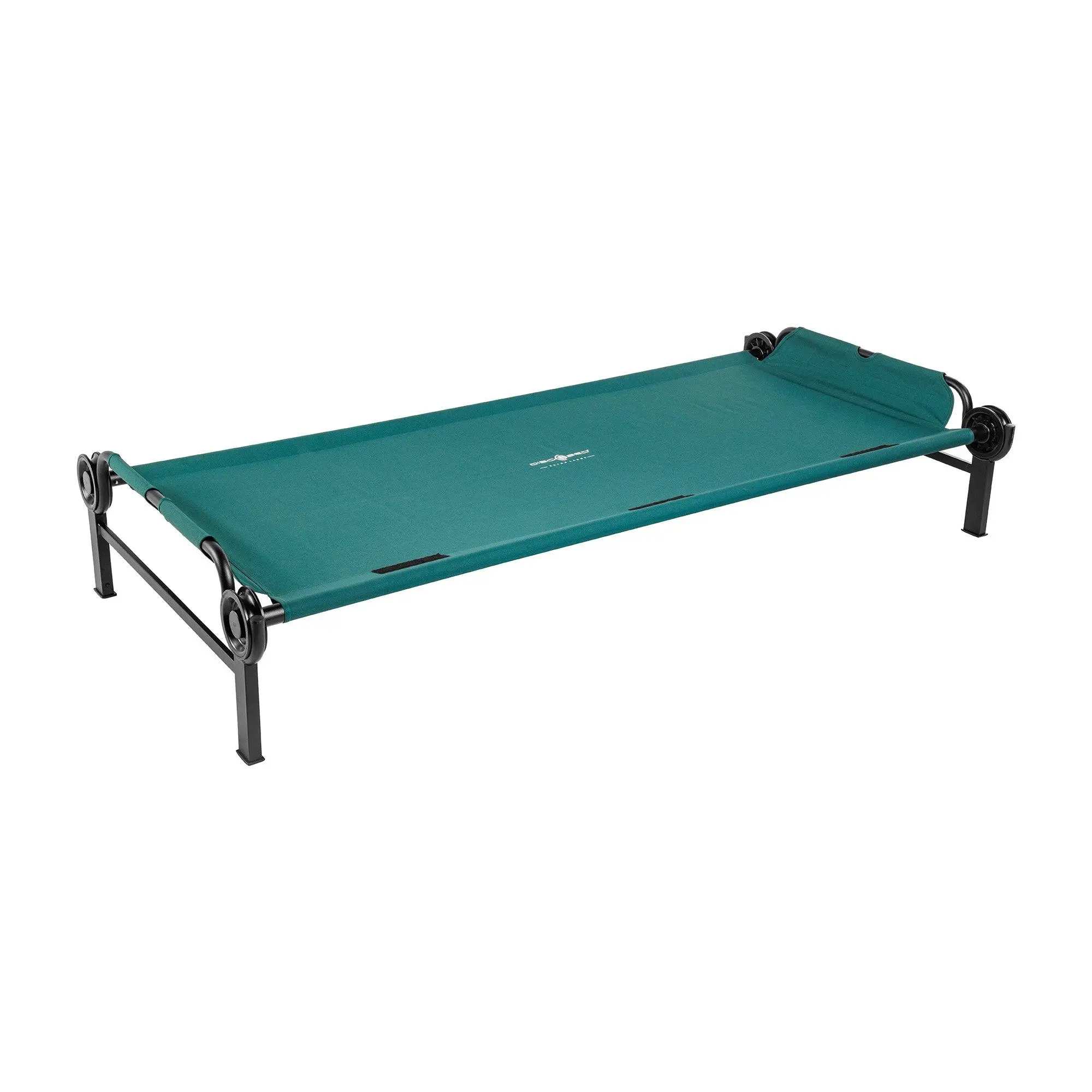 Disc-O-Bed Single Cot, Portable Sleep Solution for Tents & Cabins, Green, XL