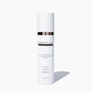 DRMTLGY Anti-Aging Tinted Moisturizer with SPF 46. Universal Tint. All-In-One Light Sheer Coverage Tinted Face Sunscreen with Broad Spectrum Protection Against UVA and UVB Rays. 1.7 oz Skincare Comfort Facial Skin Repair Hydrate Moisture