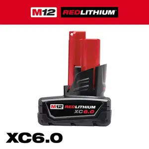 2*PCS MILWAUKEE 48-112460 M12 REDLITHIUM XC 6.0 Battery
