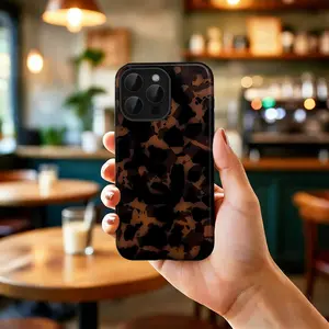 Amzfield MagSafe Magnetic iPhone Case Tortoise Shell Leopard Amber Print Cute Aesthetic Shockproof 2-in-1 Protective Cover