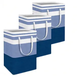 1/2/3/4/6 Pack 75L Collapsible Laundry Hamper, Waterproof Freestanding Clothes Storage Basket, Portable Tall Basket with Long Handles for Bathroom, Dorm and Home Organization