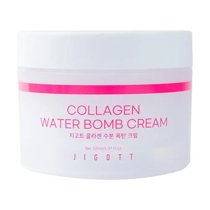 JIGOTT Collagen Water Bomb Face Cream - Hydrolyzed Collagen Nourishing Formula, Dry Skin Targeted Moisturizer, 150ml, Hydrating, Hydrate, Moisture, Adults, Deep Moisture, Moisturizing, 12 Months, Combination, Dull
