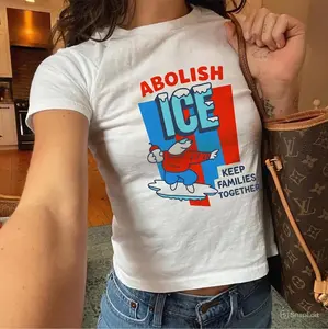 [Sale Up To 40%] Abolish ICE Baby Tee, No Human Is Illegal