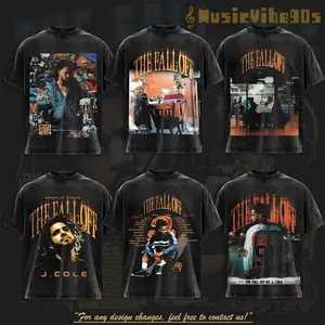 [Collection] J. Cole - The Fall-Off Album Graphic High-quality, Vibe90s Soft Washed Cotton T-Shirt, Disc 29, Disc 39 Hip-Hop Shirt, The Fall-Off Album Jermaine Lamarr Cole Fan Graphic Tee, Dreamville Cole World Music Fan Merch Shirt
