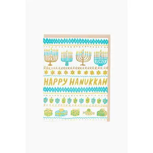 Hanukkah Stripes Card
