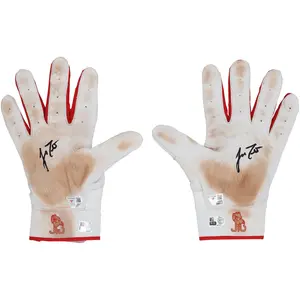 J.T. Realmuto Philadelphia Phillies Autographed Game-Used White Nike Batting Gloves from the 2025 MLB Season - NF70450495-96 - Fanatics Authentic Certified