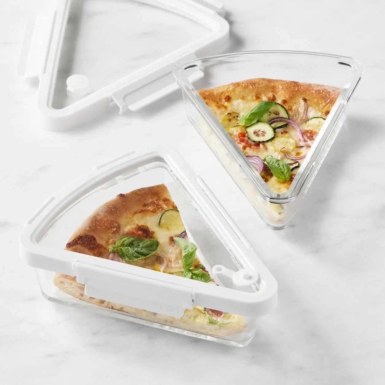 Hold Everything Glass Pizza Storage Containers, 4-Piece Set