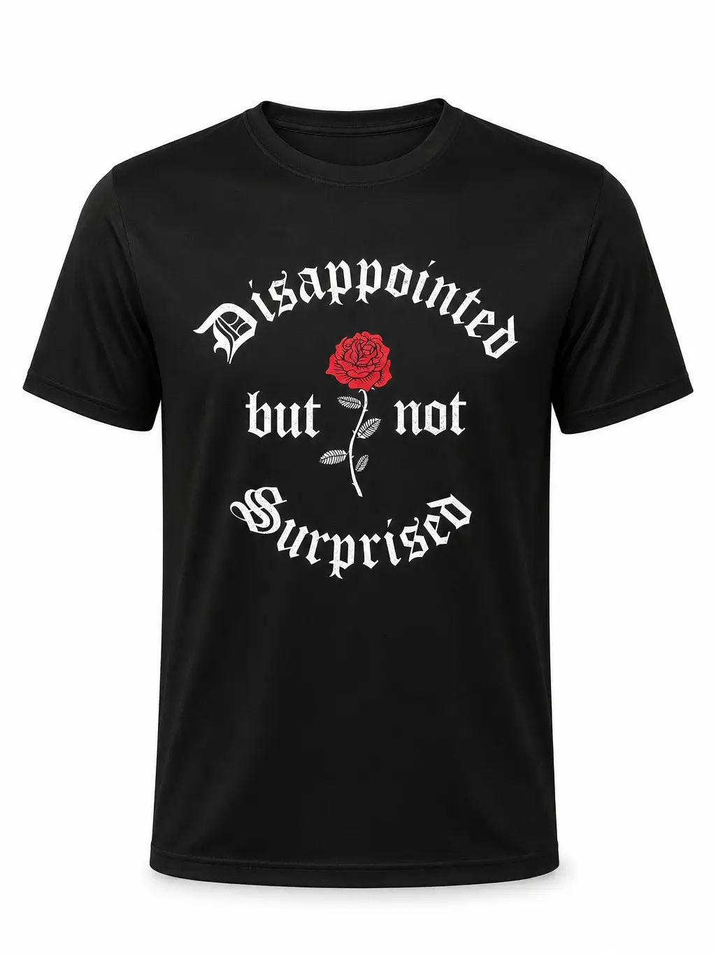 Men's Unisex Short-Sleeve Crewneck Graphic T-Shirt - Black Red Rose Gothic Print - Soft Breathable Cotton Casual Streetwear Tee - Edgy Grunge Aesthetic Summer Outfit - Style 2748, Shortsleeve