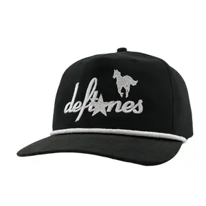 DEFTONES White PONY SnapBack Custom Embroidered Cap Hat - Lightweight Design with Soft Feather Material for Comfortable Wear