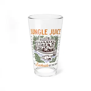 Jungle Juice – Backside of the Brew Mixing Glass | 16oz Vintage Adventureland Beer-Inspired Pint | Parkbound Taproom Glassware