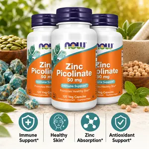 Zinc Picolinate 50mg Veg Capsules, Supports Immune Health & Essential Enzyme Functions, Highly Bioavailable Mineral Supplement, 120 Capsules