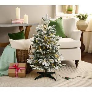 3' Twinkling Snow Kissed Spruce Tree by Valerie