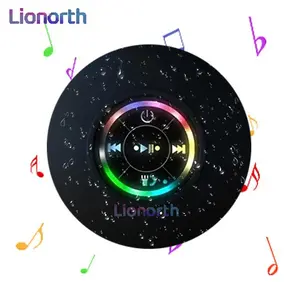 Waterproof Bluetooth Shower Speaker with LED Lights, Portable Mini Speaker for Bathroom, Beach, Travel and Home – USB Rechargeable, Hands-Free Audio for Smartphones