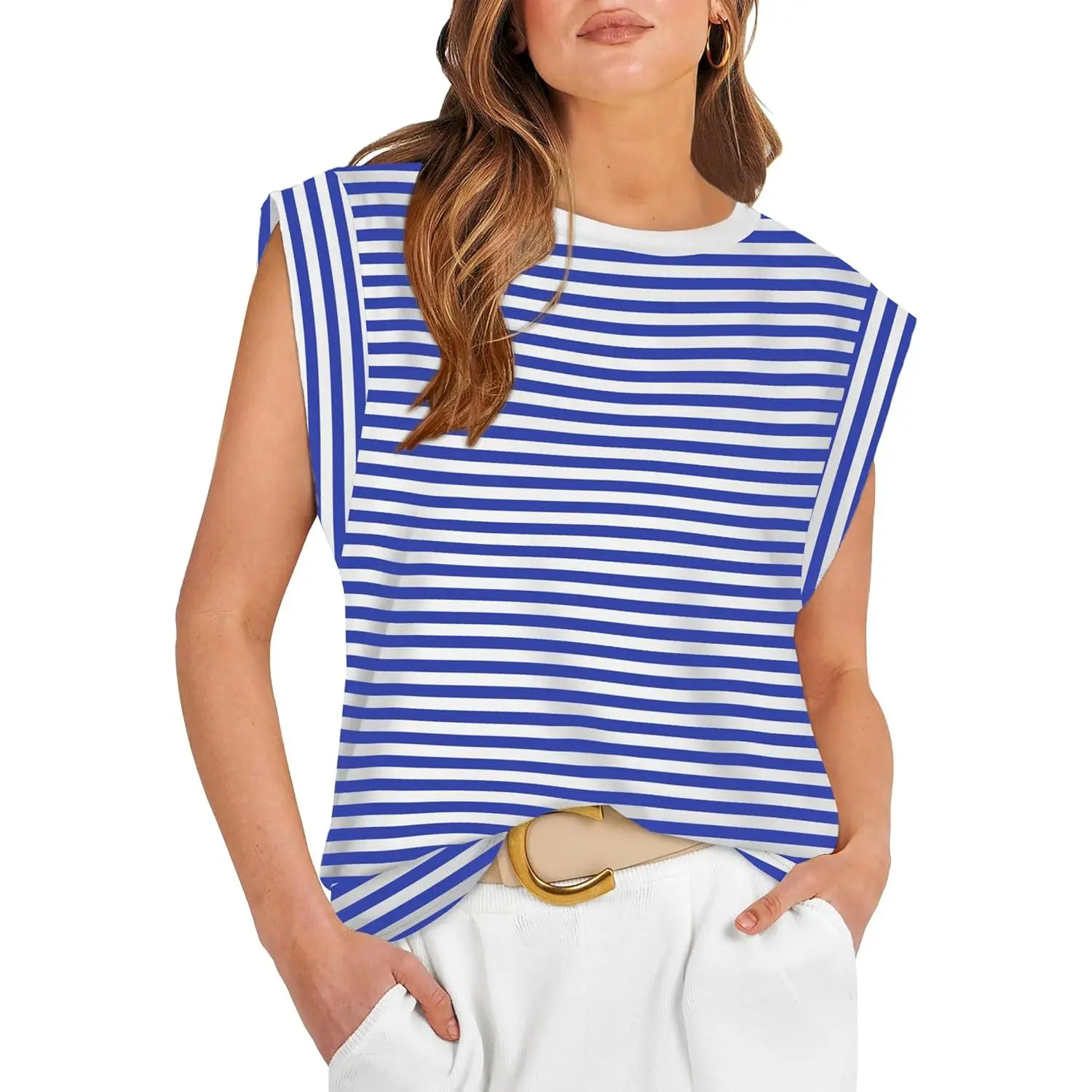 T - Blue&white Stripe