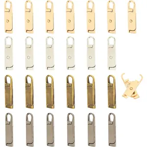25 count Zipper Pull Replacement, Upgraded Detachable Metal Replacement Zipper Pull Tab for Luggage, Backpacks, Suitcases, Jackets, Purses, Handbags(,  Color, , Copper)