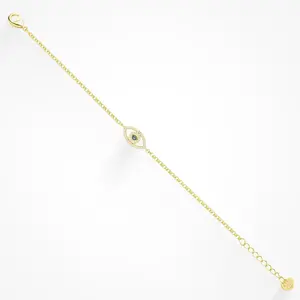 EVRY JEWELS Gold or Silver Plated Women's Hypoallergenic Evil Eye Bracelet