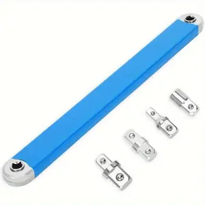 Blue Extension Ratchet Wrench, Adjustable Multi-Functional Universal Extendable Wrench, Dual Head Design, Multifunctional Wrench, Portable Hand Tool