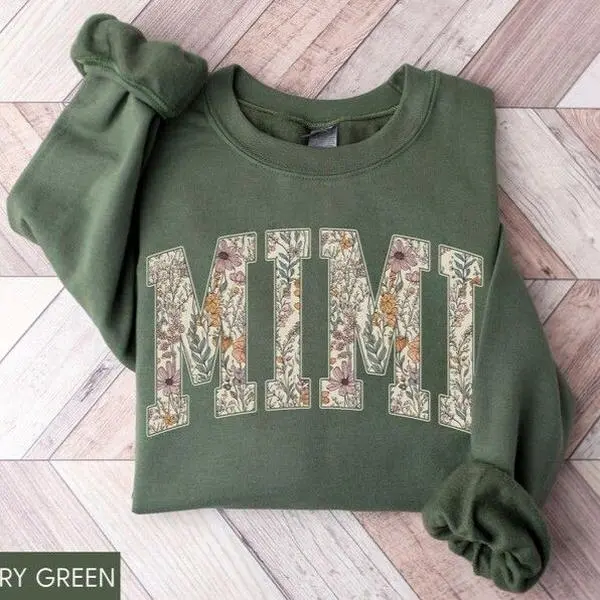 Floral Mimi Sweatshirt, Mimi Shirt, New Mimi Grandma Gift, Mother's Day Gift