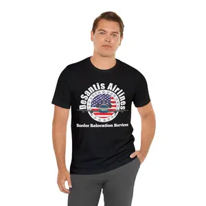 Funny DeSantis Airlines - Border Relocation Services T-Shirt