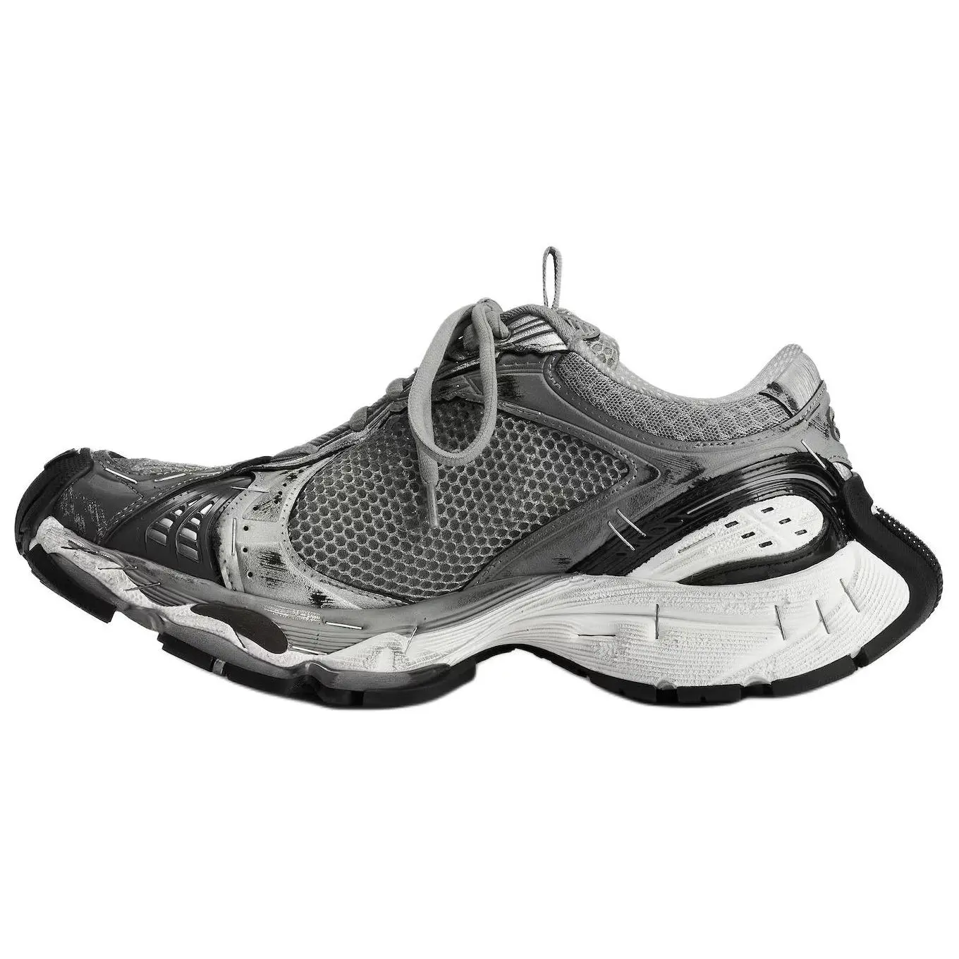 Balenciaga Stapler PU Sneakers for Men: Low-Top Chunky Dad Shoes with Round Toe and Lace-Up Closure Trending Shoes, House White Official Shoes to Get / Maison Mihara Verifiable, with credentials and supporting global authentication Casual Athletic