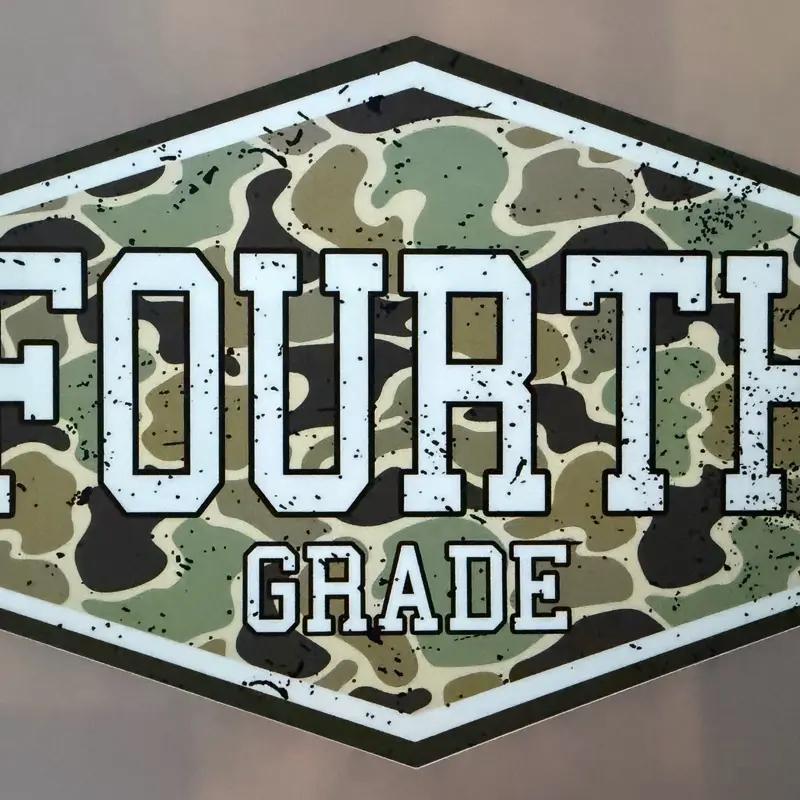 Kids Camo Fourth Grade
