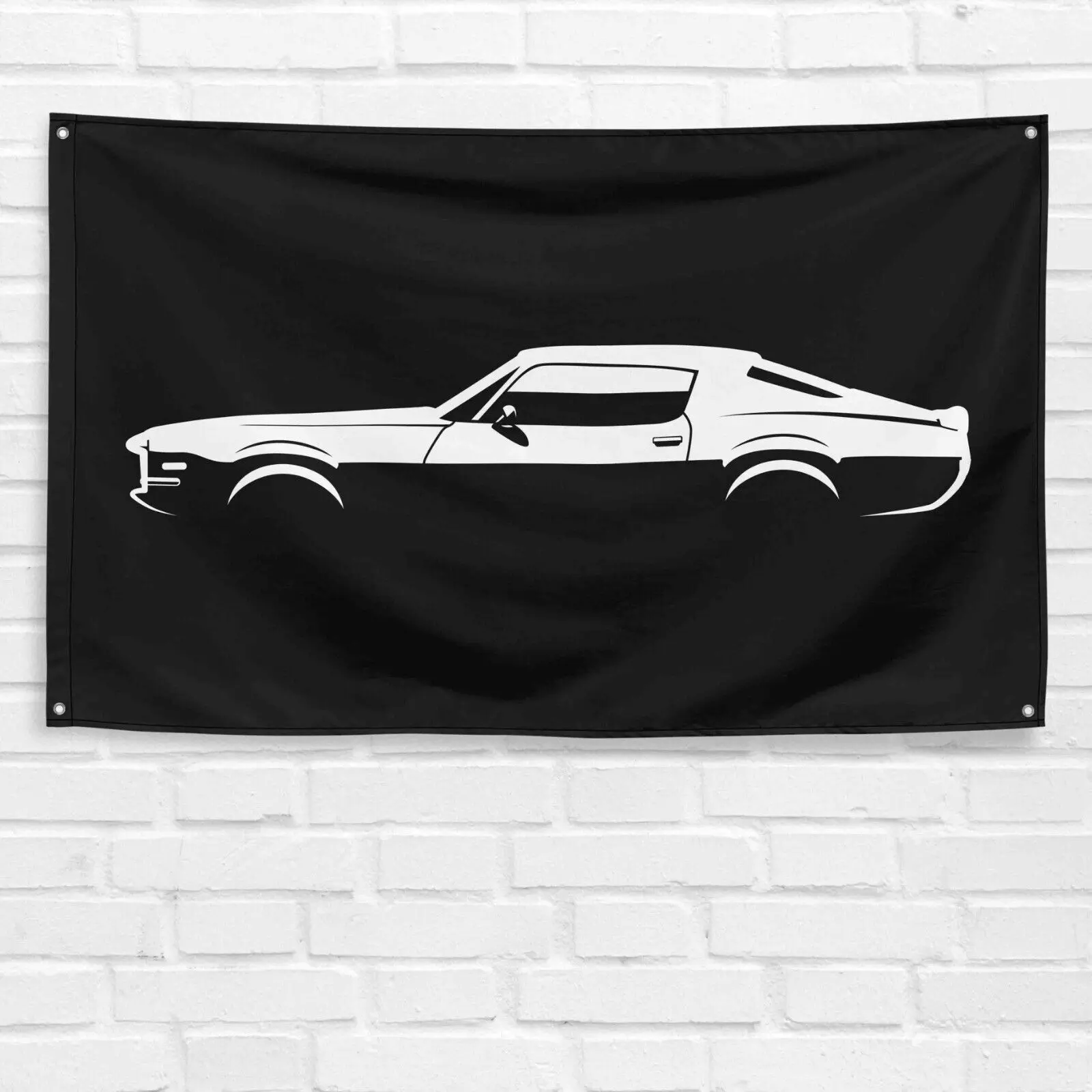 Unbranded Handmade 3x5 ft Durable 4 oz Vibrant Polyester 1970 Camaro RS 28 Car Enthusiast Banner, Dad Gift, Man Cave Garage Wall Decorating Supply, Single-Sided Home & Festive Party Backdrop
