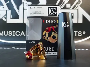 BG France LD0 Duo Gold Lacquered Bb Clarinet/Alto Sax Ligature