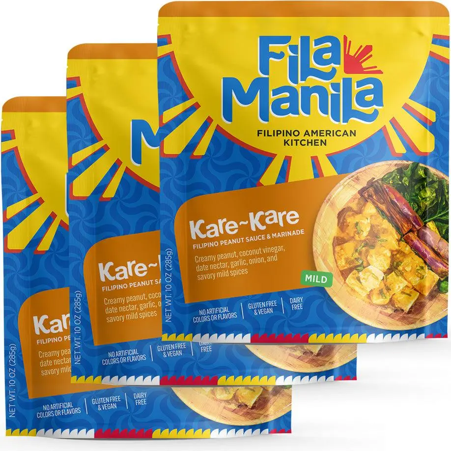 Instant Kare Kare Peanut Sauce, 3-Pack (8 oz pouches) Flavor Vegetable