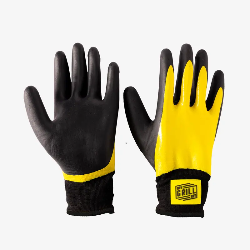 GRILL Master Pitmaster Gloves - Waterproof & Heat Resistant BBQ Gloves for Ultimate Dexterity - FDA Compliant, Washable, Flexible Oven Mitts