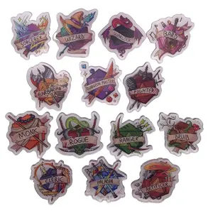 DnD Class Pin - Acrylic | 14 Classes | Perfect Gift for Party Members | Dungeon Master Gift | Fantasy RPG Roles