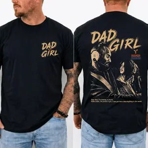 DAD GIRL Shirt – Tribute to the Basketball Legend No. 8 & No. 24 – Father and Daughter Graphic Tee – Perfect Gift for Mom and Dad.