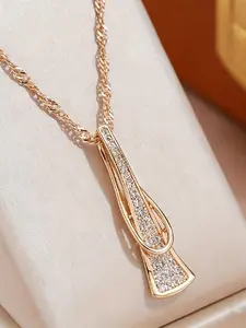 Elegant Necklace High-heeled Design - Synthetic Zirconia Stackable Necklaces for Women & Girls Holiday Party Engagement, Perfect for Daily Wear Jewlry Accessories Anniversary Mother's Day Gift