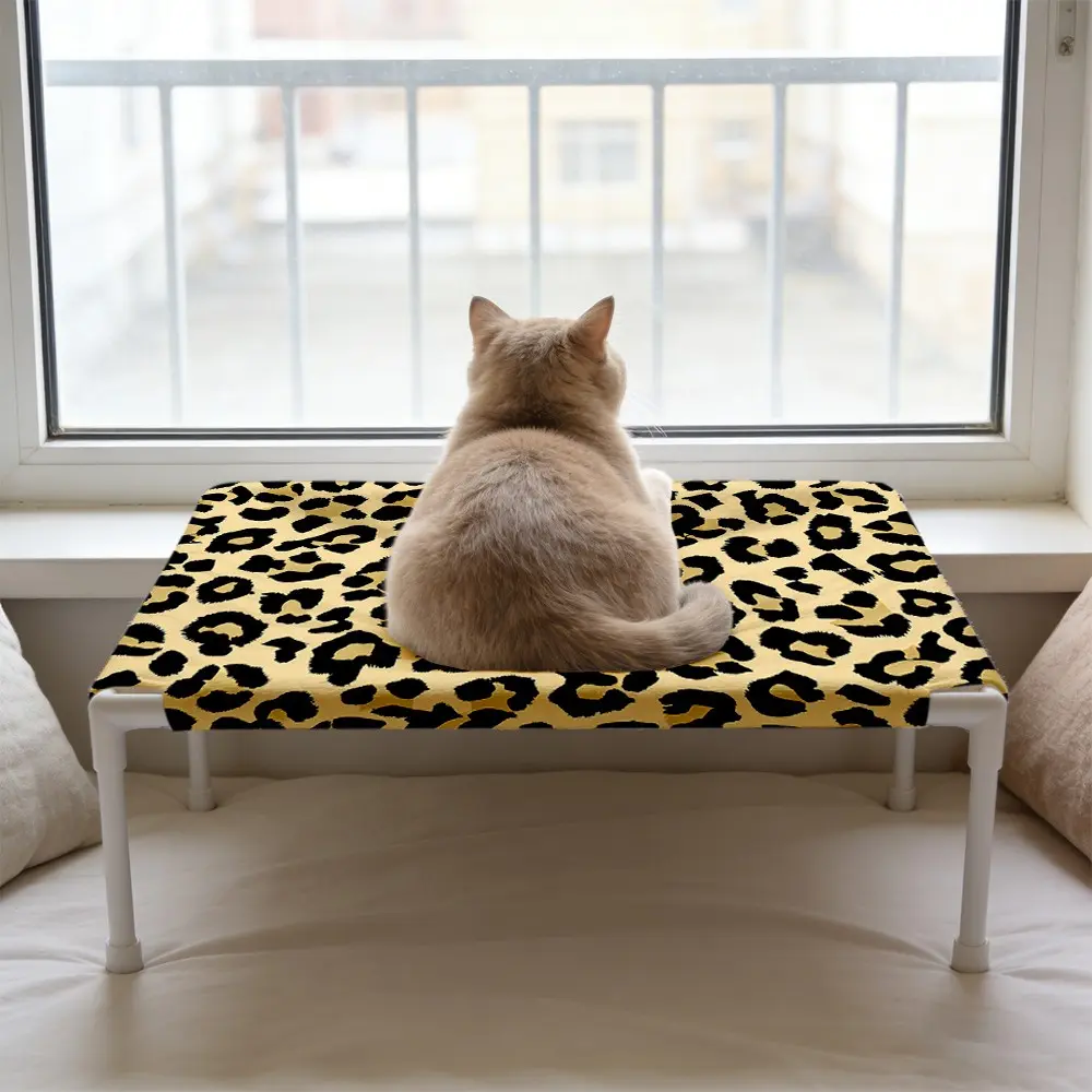 Cat Hammock Single-Layer Breathable Pet Bed, Ideal for Small Dogs, Indoor/outdoor Outside Home Use, Comfortable Cat Stand for Window Sill or Balcony