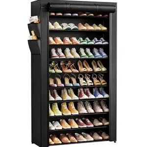 3-10 Tier Shoe Rack with Dustproof Cover – Space Saving Shoe , Easy Assembly for Closet, Entryway & Bedroom 3-10 Tier Shoe Rack with Dustproof Cover – Space Saving Shoe , Easy Assembly for Closet, Entryway & Bedroom