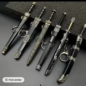 Flex Seal First Emperor of Qin Miniature Sword Keychain Portable Keychain with Detailed Design and Keyring Attachment
